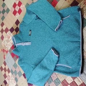 Ladies L.L.Bean Teal & Grey Pullover Size Medium sweatshirt